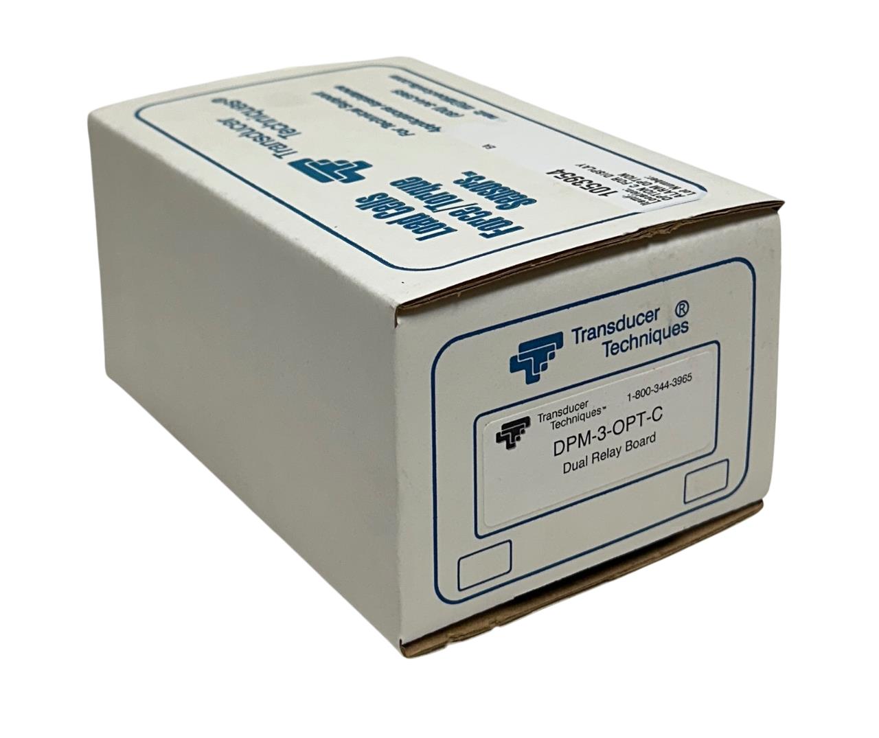 TRANSDUCER TECHNIQUES DPM-3-OPT-C / DPM3OPTC DUAL RELAY BOARD 250VAC/24VDC NSFS