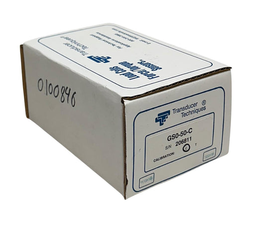 TRANSDUCER TECHNIQUES GSO-50-C / GSO50C STRAIN GAUGE COMPRESSION LOAD CELL NSFS