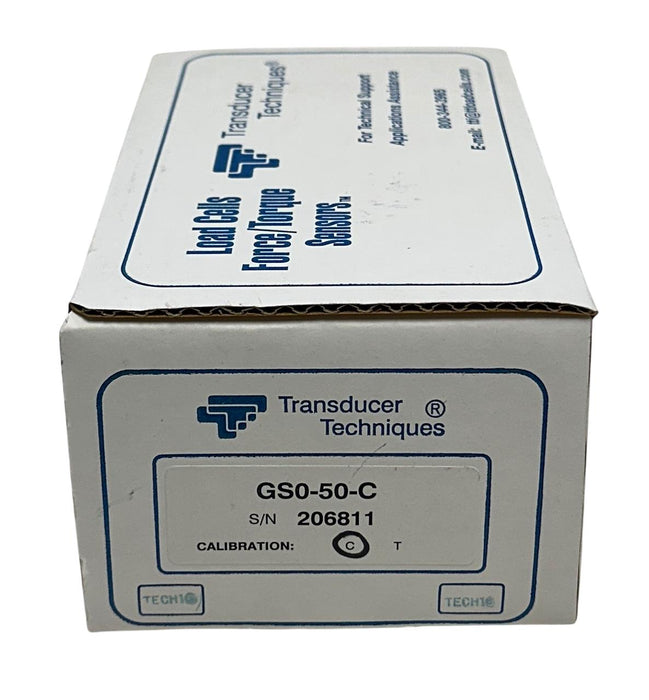 TRANSDUCER TECHNIQUES GSO-50-C / GSO50C STRAIN GAUGE COMPRESSION LOAD CELL NSFS