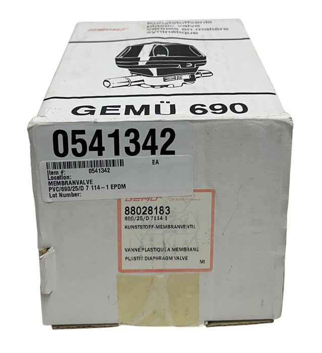 GEMU 690/25/D 7114-1 / 88028183 OEM PLASTIC DIAPHRAGM VALVE MEMBRANE NSMP