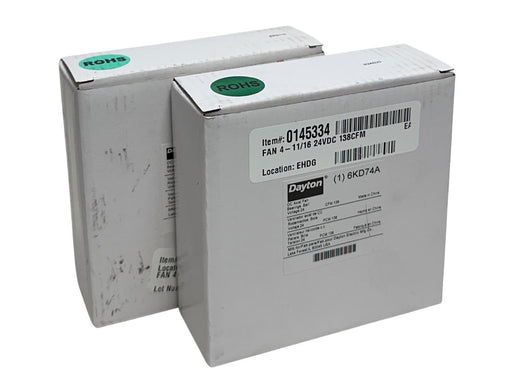 2 DAYTON 6KD74A OEM DC AXIAL FANS BALL BEARING 24VDC 138CFM NSMP