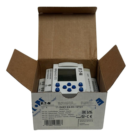 EATON EASY-E4-DC-12TC1 / MSAA197213 CONTROL RELAY W/ DISPLAY 24VDC TRANSIT NSMP