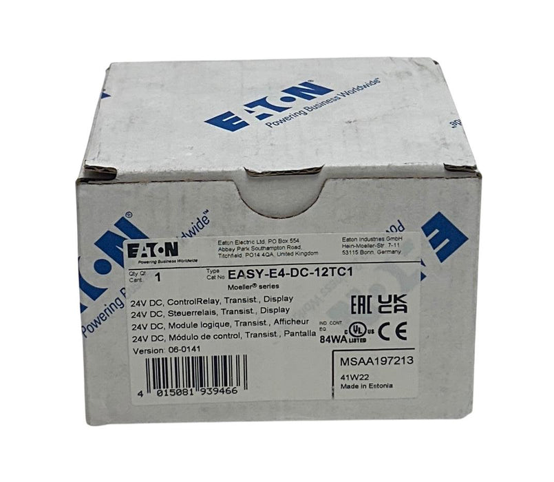 EATON EASY-E4-DC-12TC1 / MSAA197213 CONTROL RELAY W/ DISPLAY 24VDC TRANSIT NSMP