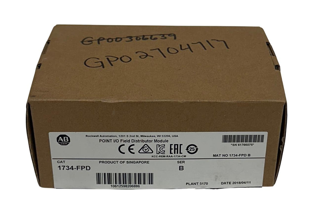 ALLEN BRADLEY 1734-FPD /B POINT I/O FIELD DISTRIBUTION MODULE AC/DC 1734FPD NSMP