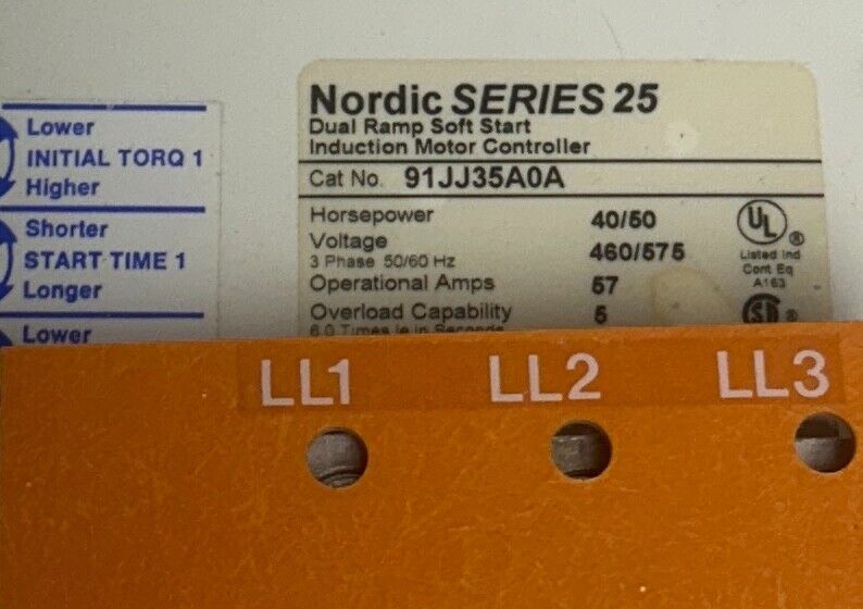 SIEMENS NORDIC SERIES 25 / 91JJ35A0A DUAL RAMP SOFT START CONTROL 40/50HP NSNP