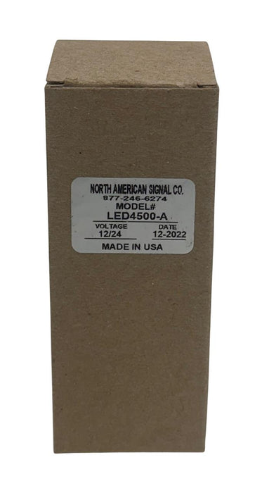 NORTH AMERICAN SIGNAL CO LED4500-A / LED4500A LED LIGHT AMBER/CLEAR 12/24V NSMP