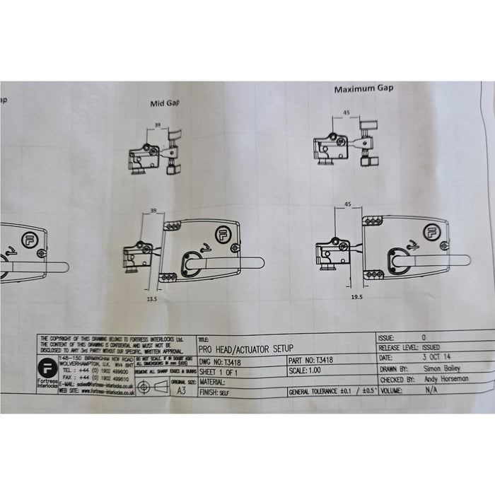 FORTRESS INTERLOCKS GP640PRO / ITM-00044653 amGardpro SWITCH 0001062096 NSNP