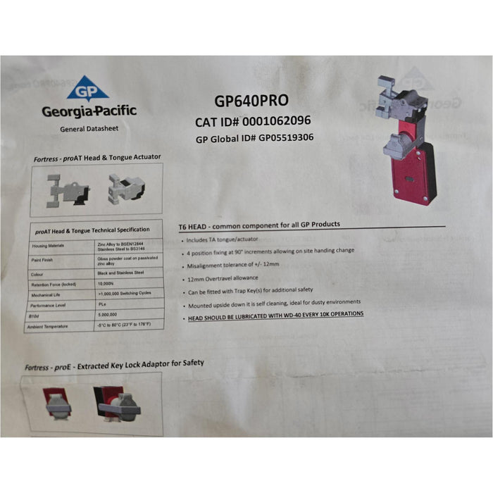 FORTRESS INTERLOCKS GP640PRO / ITM-00044653 amGardpro SWITCH 0001062096 NSNP