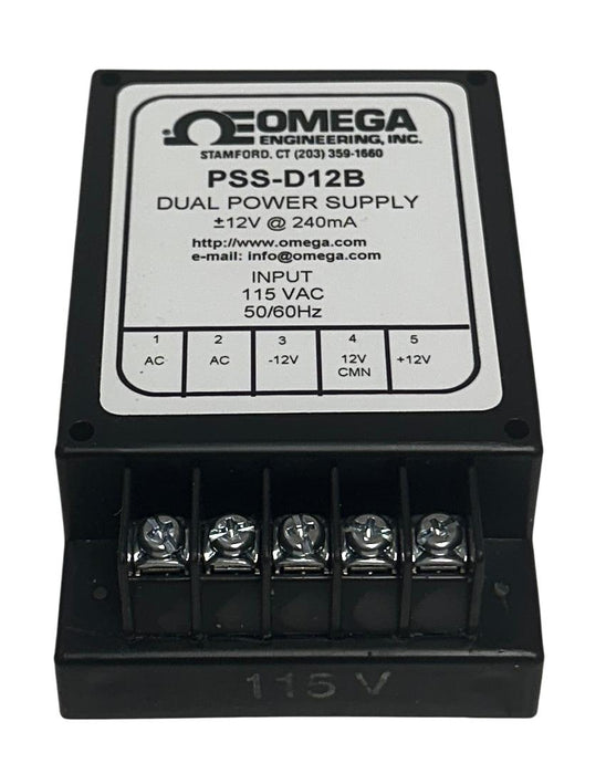 OMEGA ENGINEERING PSS-D12B / PSSD12B DUAL POWER SUPPLY 115VAC 50/60Hz INPUT NSNP