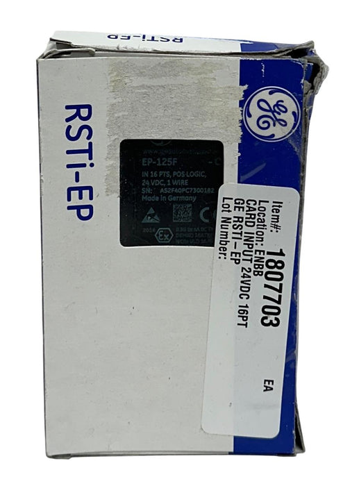 GE EP-125F-C / EP-125F DIGITAL INPUT MODULE 16-PT POS LOGIC 24VDC RSTi-EP NSMP