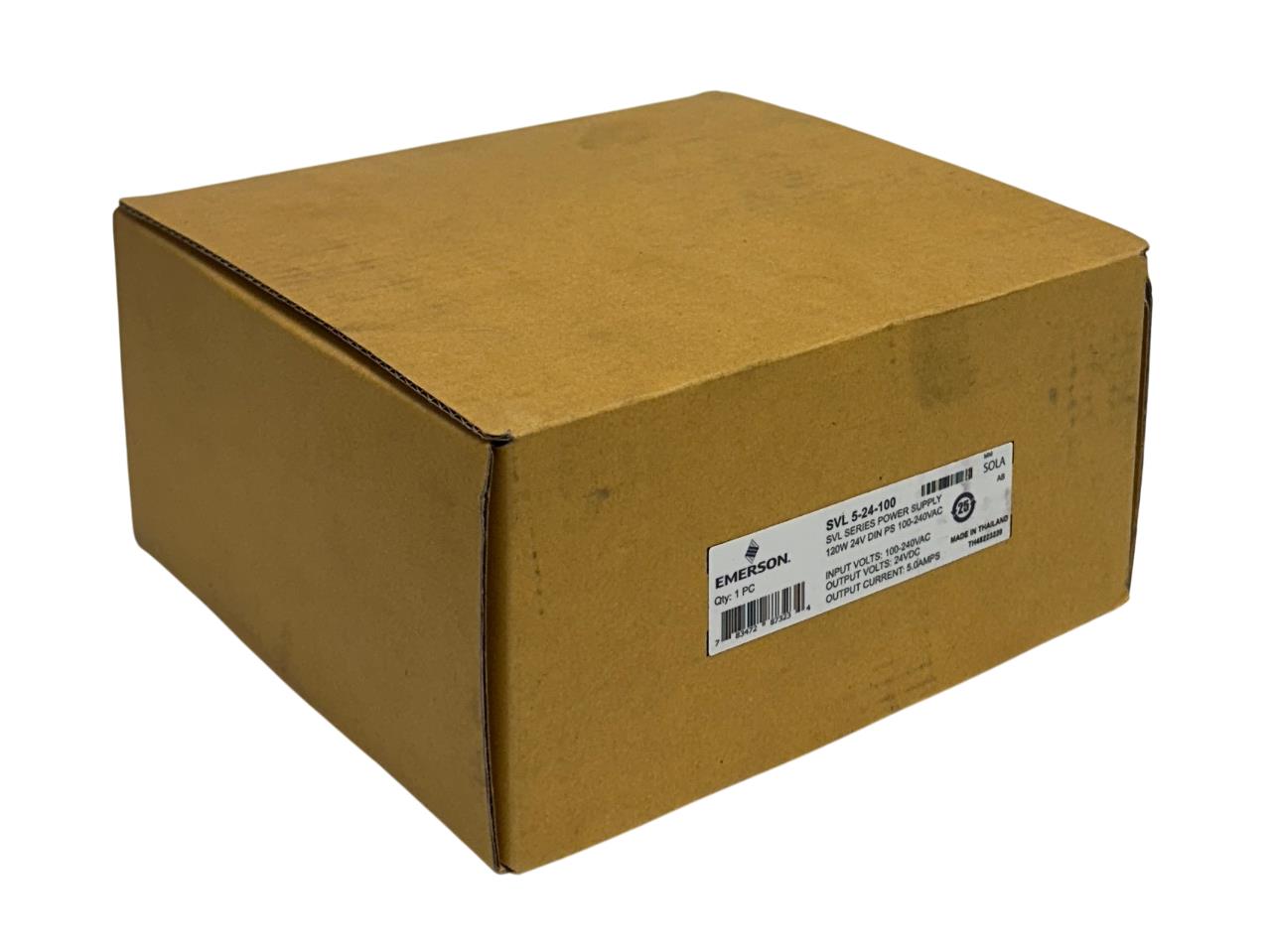 EMERSON SOLA SVL 5-24-100 / SVL524100 SVL SERIES POWER SUPPLY 120W 24V OUT NSMP