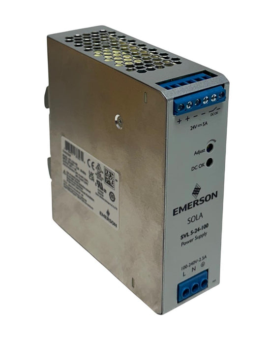 EMERSON SOLA SVL 5-24-100 / SVL524100 SVL SERIES POWER SUPPLY 120W 24V OUT NSMP