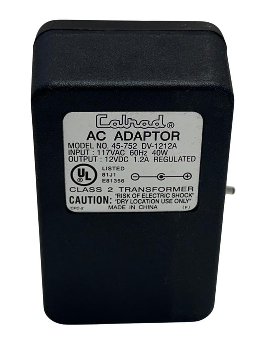 CALRAD 45-752 DV-1212A POWER SUPPLY 117VAC 50Hz 40W INPUT 24VDC 1.2A OUTPUT NSMP