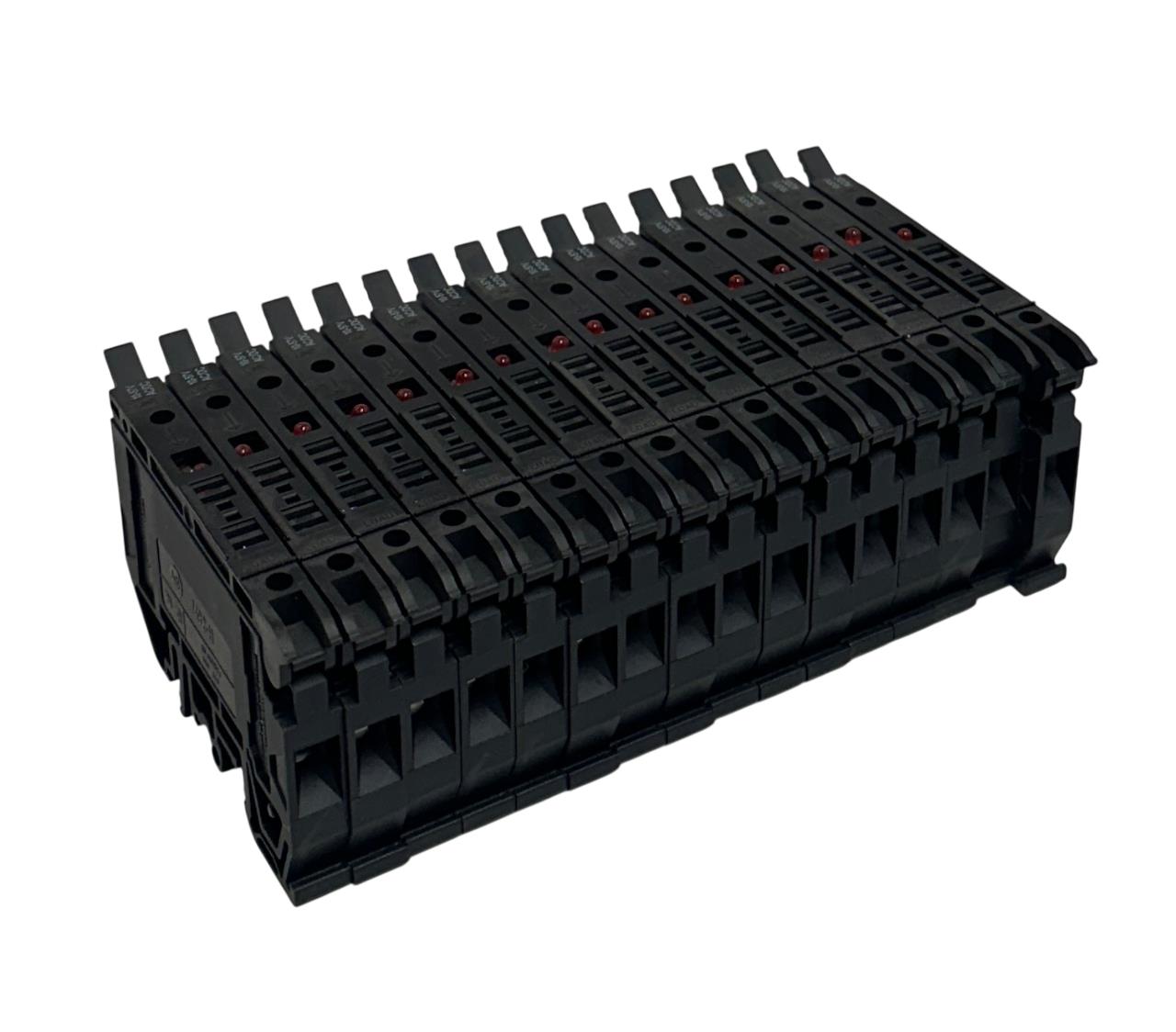 16 ALLEN BRADLEY 1492-H5 / 1492H5 FUSE HOLDER TERMINAL BLOCKS 500V 10-57V NSNP