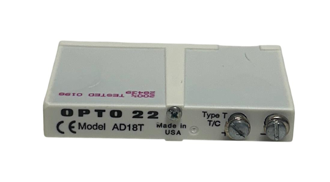 OPTO 22 AD18T G1 TYPE T T/C THERMOCOUPLE INPUT MODULE I/O ISOLATED USNP