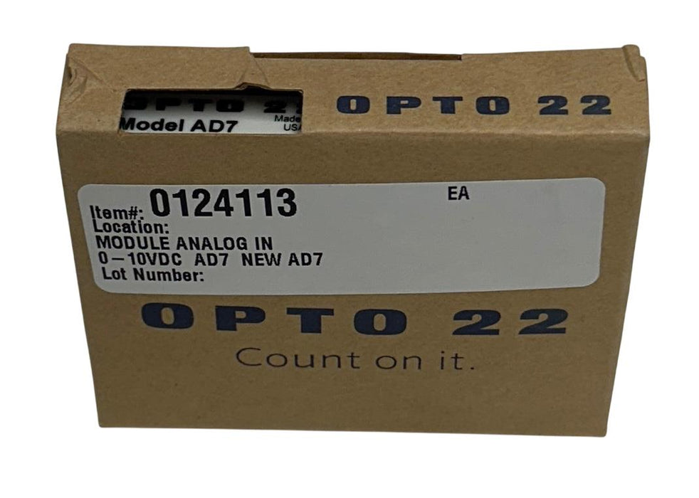 OPTO 22 AD7 VOLTAGE ANALOG INPUT MODULE 0-10VDC ISOLATED SINGLE CHANNEL OEM NSMP