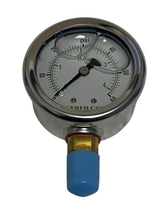3 SERFILCO SER606-2 / SER6062 LIQUID FILLED PRESSURE GAUGES 2'' 0-60PSI NSMP