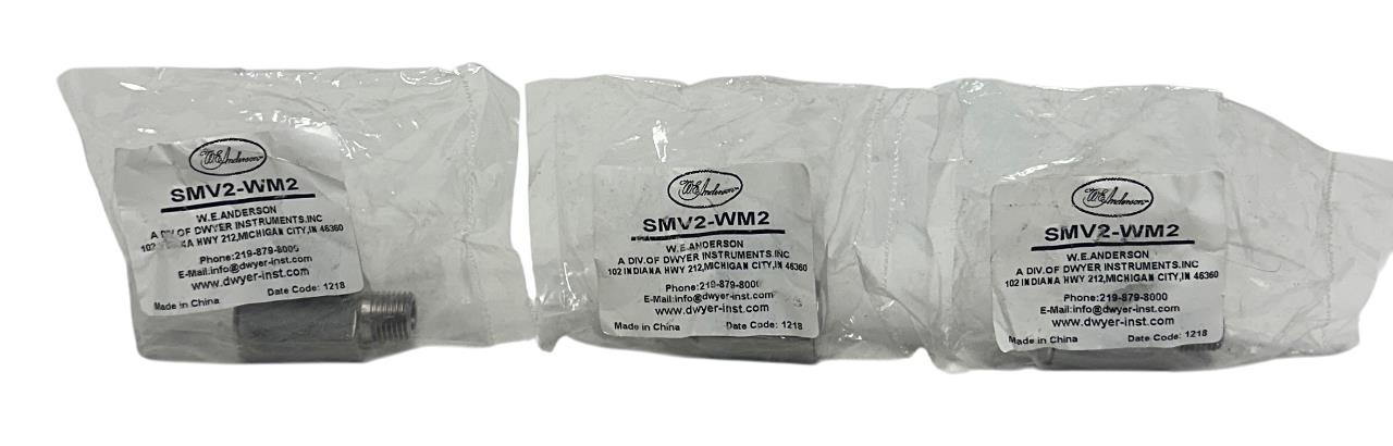 3 WE ANDERSON DWYER SMV2-WM2 / SMV2WM2 STAINLESS STEEL BALL VALVES 1/4'' NSFS