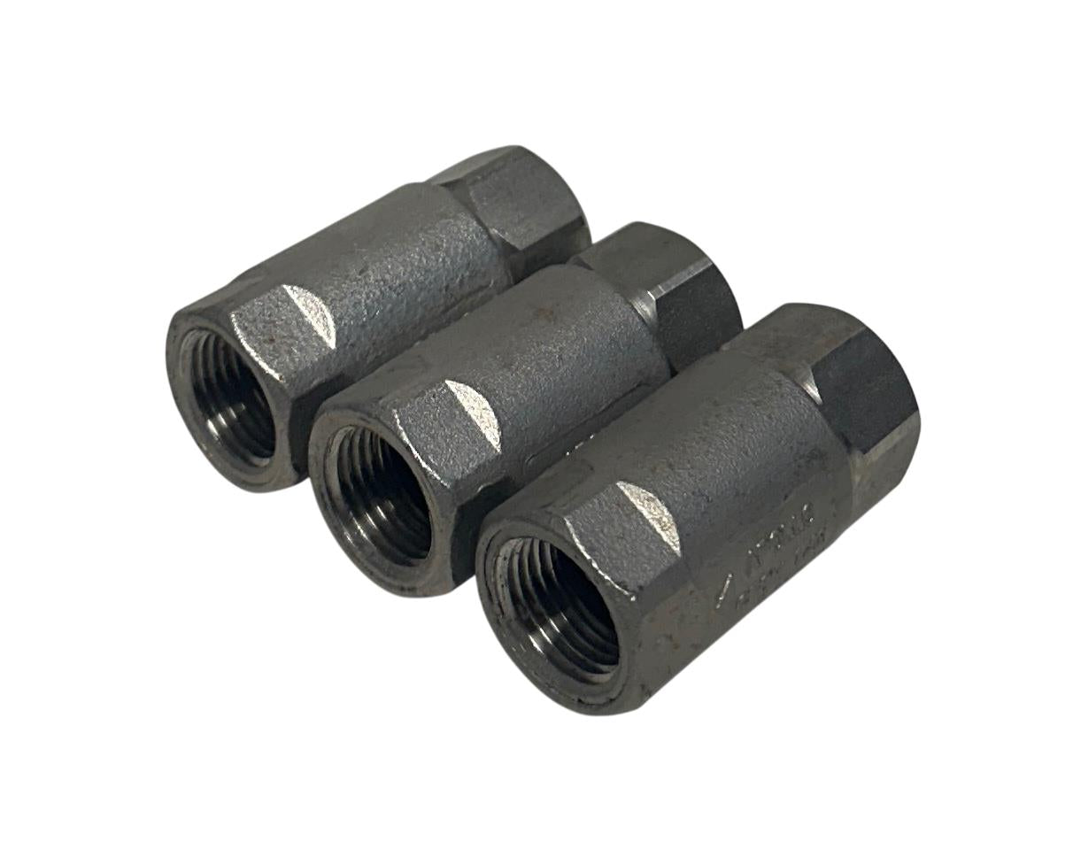 3 APOLLO VALVES 62-103-01 / 6210301 STAINLESS STEEL CHECK VALVE 1/2'' RPTFE USNP