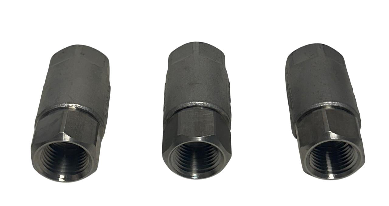 3 APOLLO VALVES 62-103-01 / 6210301 STAINLESS STEEL CHECK VALVE 1/2'' RPTFE USNP