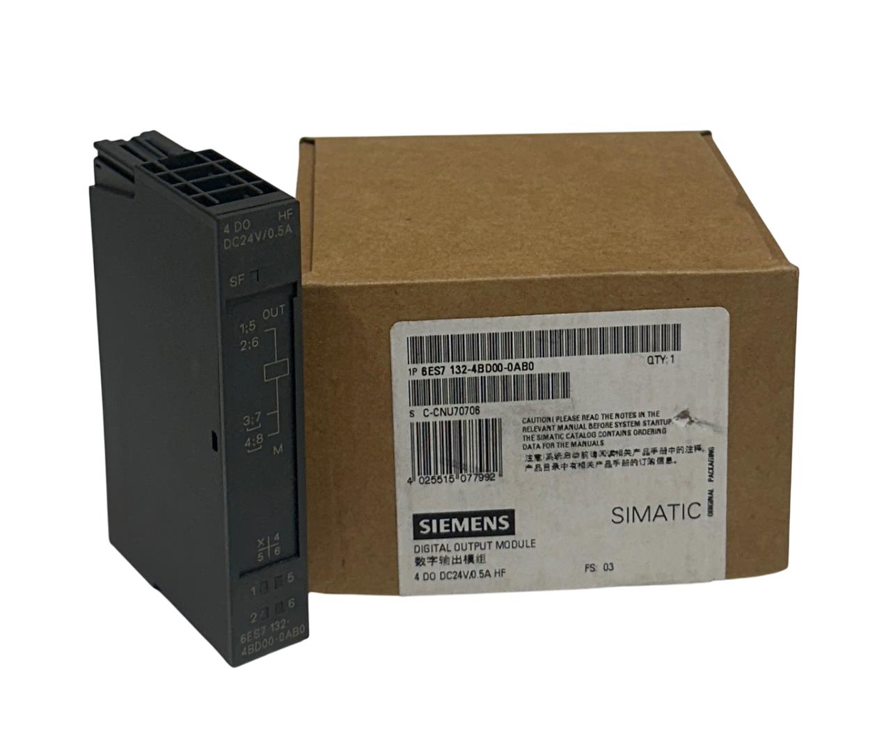 5 SIEMENS 6ES7 132-4BD00-0AB0 / 6ES71324BD000AB0 SIMATIC OUTPUT MODULES 24V NSMP