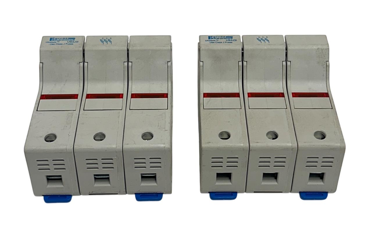 2 FERRAZ SHAWMUT US3J3I / K214967 FUSE HOLDERS ULTRASAFE 30A 600VAC/DC USNP