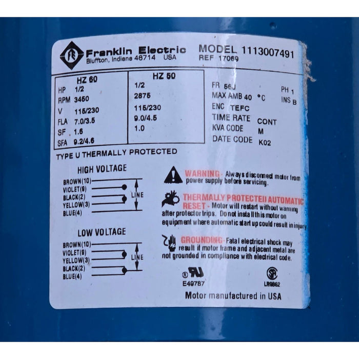 BURKS PUMPS G5-1-1/4 SERIES CENTRIFUGAL PUMP T5G5-1-1/4-MV / T5G5-1-1/4-MV-3.63