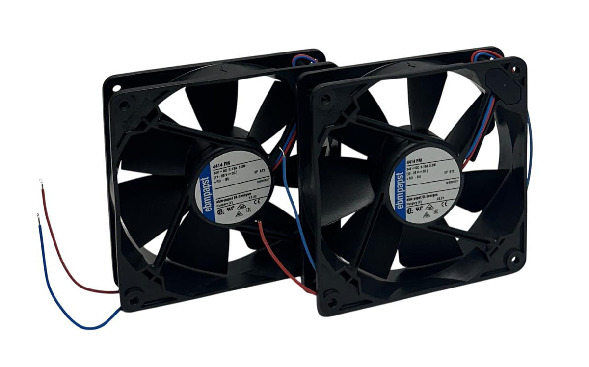 2 EBM-PAPST 4414 FM / 4414FM DC AXIAL COMPACT FANS 12-28VDC 3.2W .13A ...