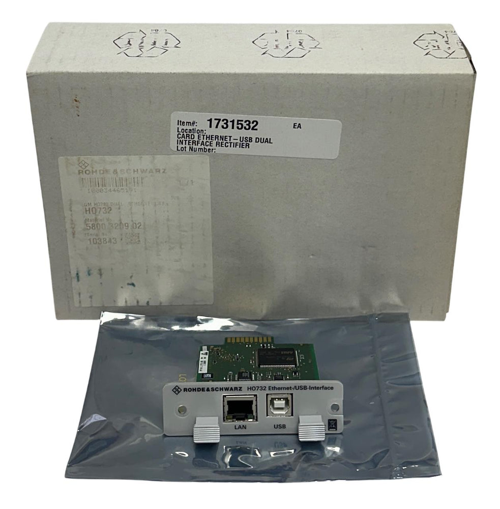 ROHDE & SCHWARZ 5800.3209.02 / 5710.1172.02 / HO732 / H0732 EtherNet/USB NSMP