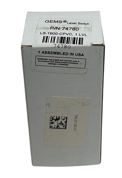 GEMS LS-1900-CPVC / 74780 SINGLE-POINT LEVEL SWITCH LS-1900 SERIES 1 LVL NSMP