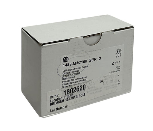 ALLEN BRADLEY 1489-M3C150 /D CIRCUIT BREAKER 1489-M SERIES 3-POLE 15A NSMP