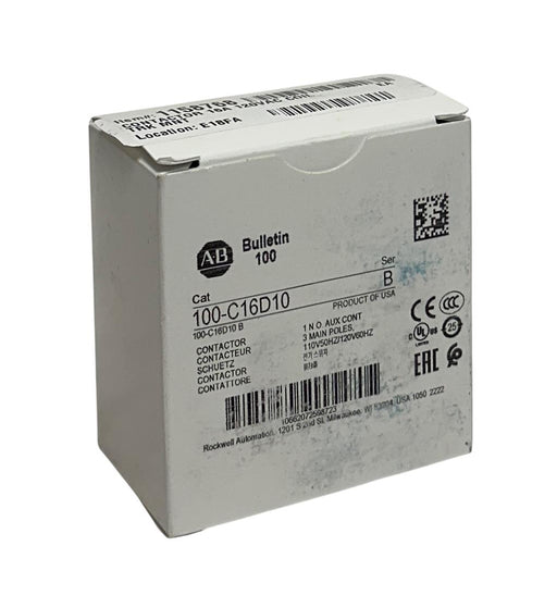 ALLEN BRADLEY 100-C16D10 /B BULLETIN 100 CONTACTOR 3-POLE 110/120V 50/60Hz NSMP