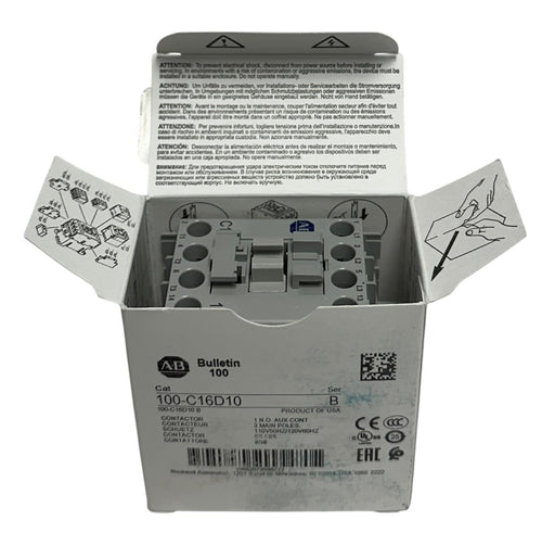 ALLEN BRADLEY 100-C16D10 /B BULLETIN 100 CONTACTOR 3-POLE 110/120V 50/60Hz NSMP