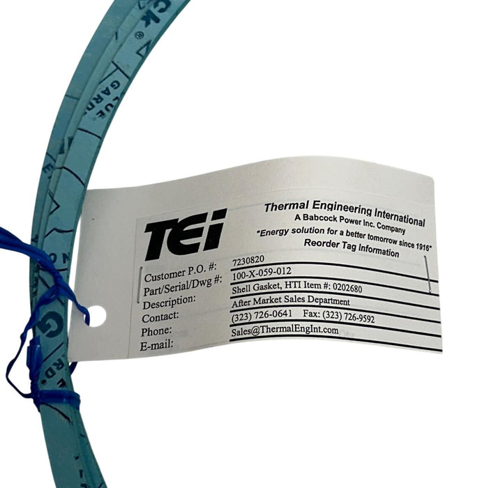 3 TEI THERMAL ENGINEERING 100-X-059-012 / 0202680 SHELL GASKETS HTI OEM NSNP