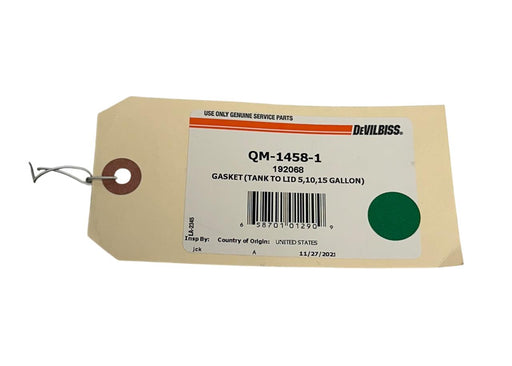 DeVILBISS QM-1458-1 / QM14581 / 192068 OEM GASKET 5-15 GALLONS TANK TO LID NSMP