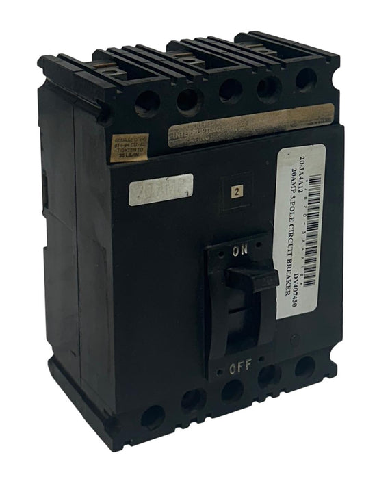 SQUARE D FAL-34020 / FAL34020 INDUSTRIAL CIRCUIT BREAKER 3-POLE 20A 480VAC USNP