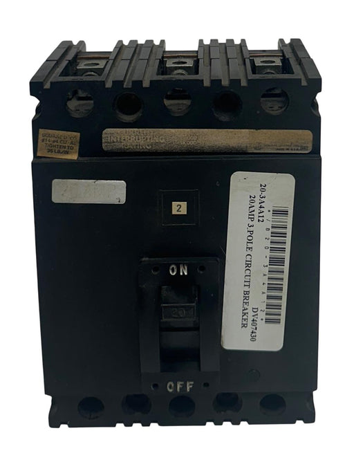 SQUARE D FAL-34020 / FAL34020 INDUSTRIAL CIRCUIT BREAKER 3-POLE 20A 480VAC USNP
