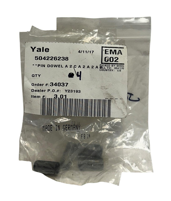 4 YALE 504226238 / YT504226238 OEM DOWEL PINS FOR FORKLIFT NSNP