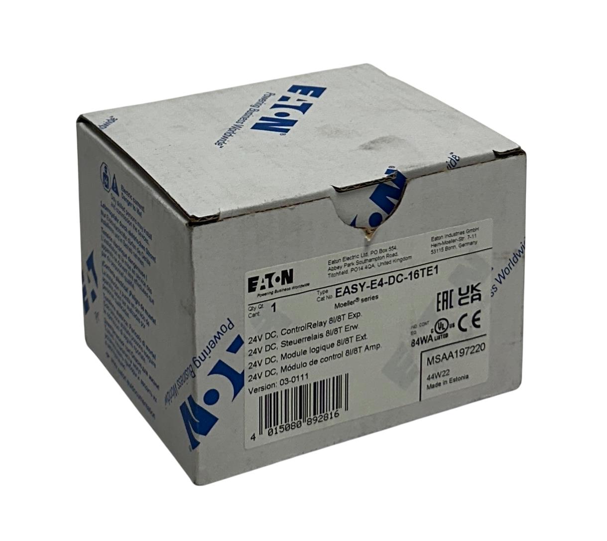 EATON EASY-E4-DC-16TE1 / MSAA197220 CONTROL RELAY 8I/8T 0,5A 24VDC MOELLER NSMP