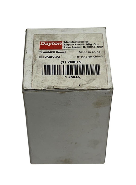 DAYTON 72-88MFD / 2MEL5 MOTOR START CAPACITOR 330VAC(VCA) PRMJ72A OEM NSMP