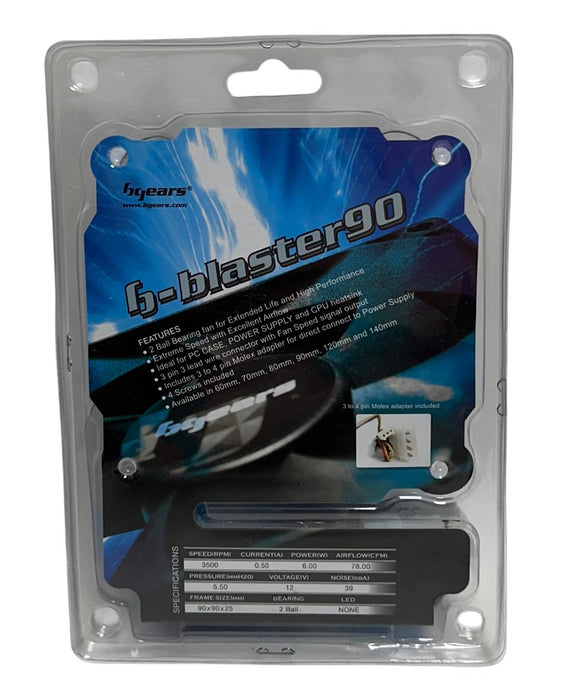 BGEARS BG01541 / B-BLASTER 90 AXIAL FAN 2 BALL BEARING 12V 90mm 3500RPM NSMP