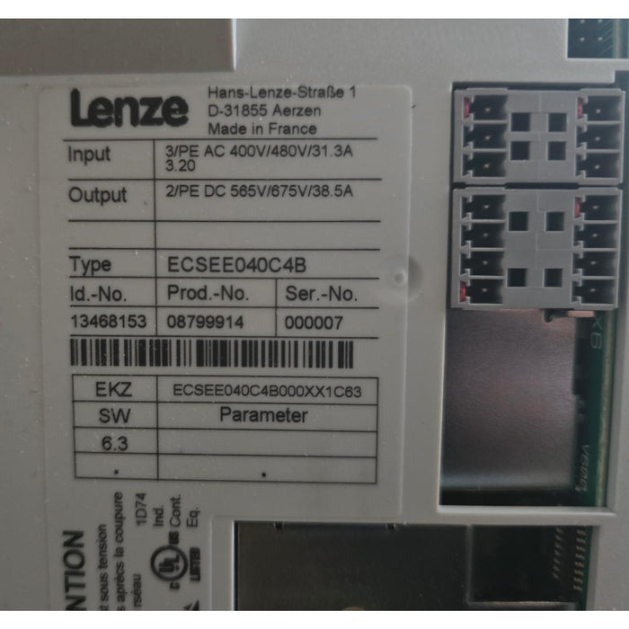 LENZE ECSEE040C4B / ECSEE040C4B000XX1C63 ECS SERVO POWER SUPPLY 13468153 NSMP