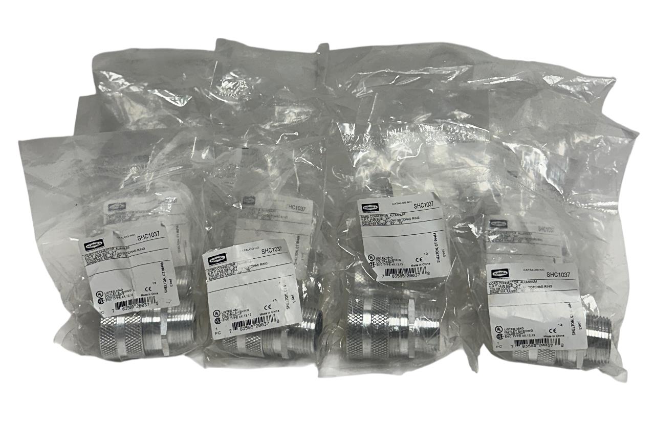 16 HUBBELL SHC1037 ALUMINUM CORD CONNECTORS 3/4'' NPT HUB YELLOW RING NSFS