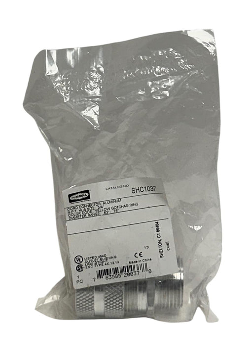 16 HUBBELL SHC1037 ALUMINUM CORD CONNECTORS 3/4'' NPT HUB YELLOW RING NSFS