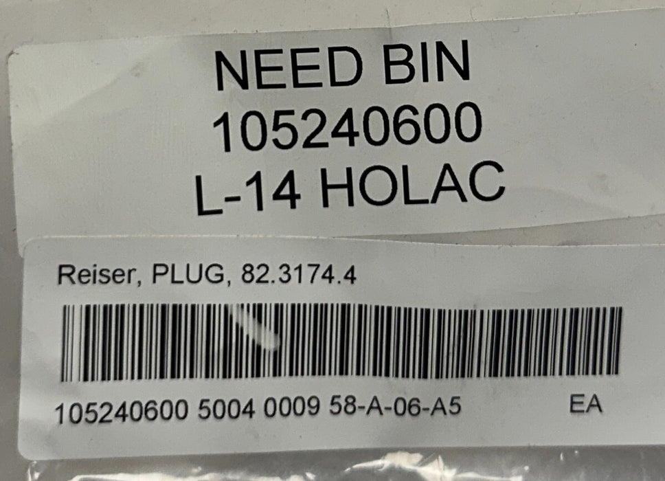 REISER HOLAC 82-3174-4 / 8231744 OEM PLUG FOR CUTTING MACHINE TMAO 10.25 NSMP