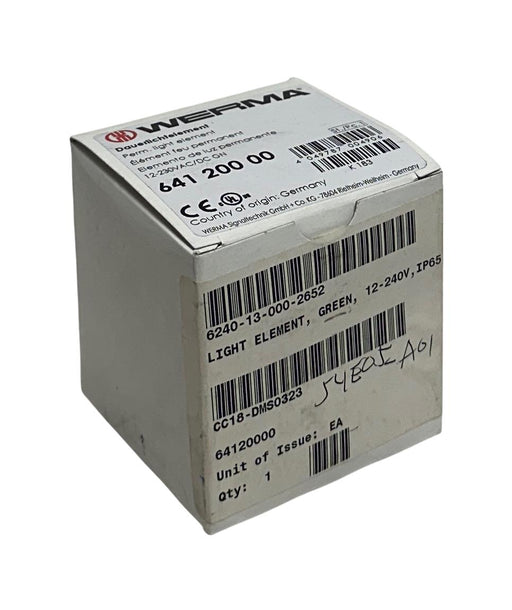 WERMA 641 200 00 / 64120000 PERMANENT LIGHT ELEMENT GREEN 12-230VAC/DC NSMP
