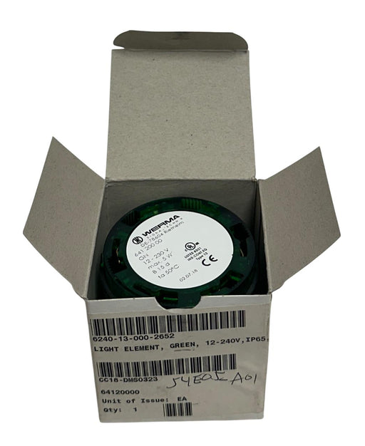 WERMA 641 200 00 / 64120000 PERMANENT LIGHT ELEMENT GREEN 12-230VAC/DC NSMP