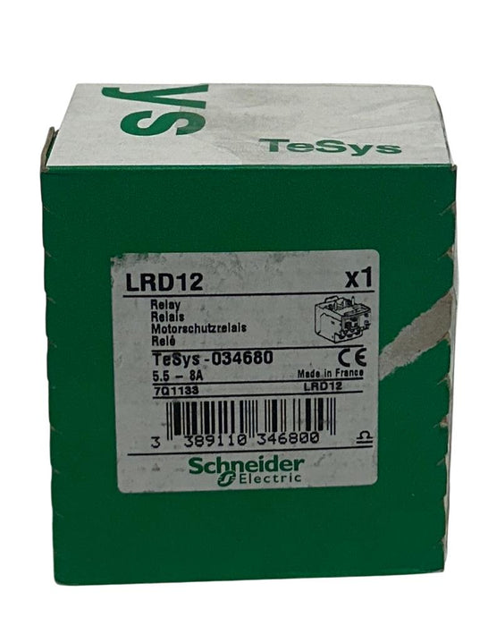 SCHNEIDER ELECTRIC LRD12 TeSys DECA THERMAL OVERLOAD RELAY 5.5-8A NSMP