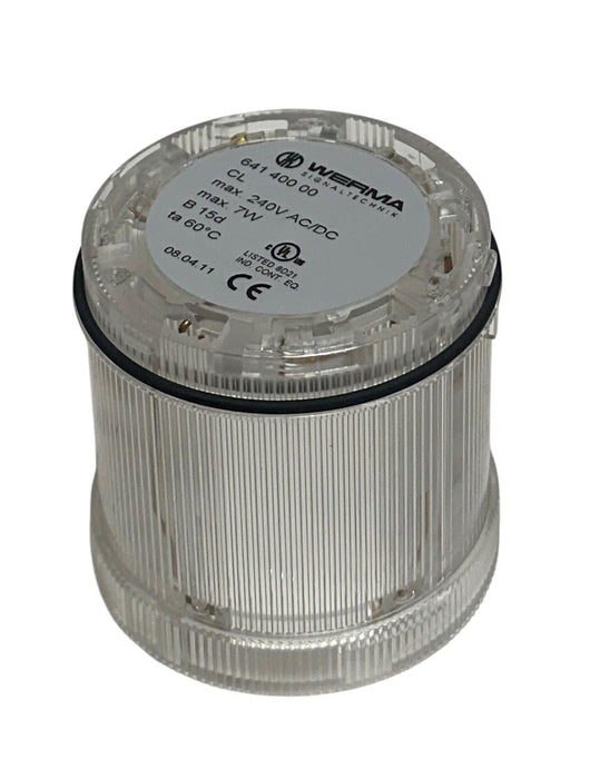 WERMA 641 400 00 / 64140000 PERMANENT LIGHT ELEMENT CLEAR 240VAC/DC 7W NSNP