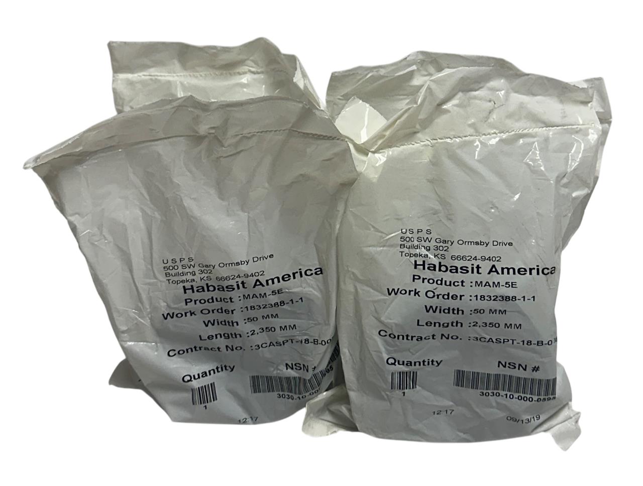 4 HABASIT AMERICA MAM-5E / MAM5E CONVEYOR BELTS W: 50mm L: 2,350mm OEM NSFS